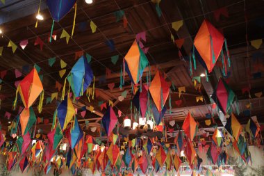 Party decor. South latin american traditional decor party. Decoration for festa junina