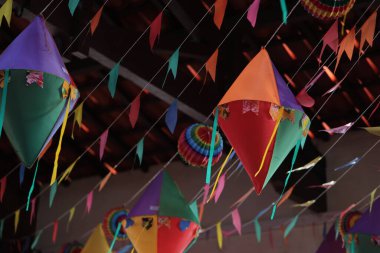 Party decor. South latin american traditional decor party. Decoration for festa junina