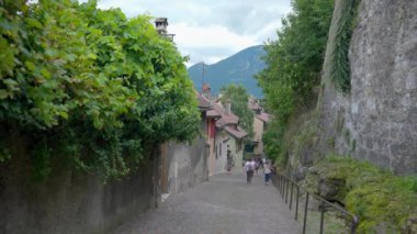 Annecy France Circa 2022. Traditional European city in France. Old antique ancient town of Annecy. Travel destination in touristic city
