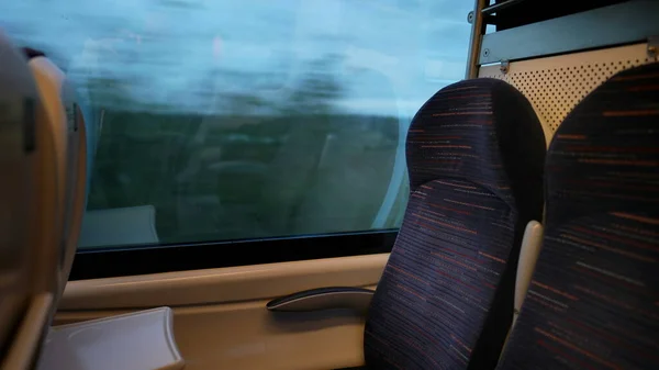 Пустое Пассажирское Сиденье Скоростном Поезде — стоковое фото