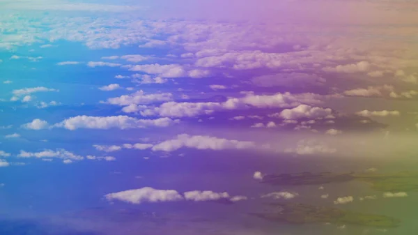 Подорожі Повітряних Хмарах Небі Видимі Зверху Пасажирські Літаючі — стокове фото
