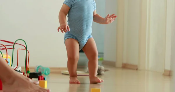 Little Baby Boy Dancing Moving Body Home Happy Child — стоковое фото