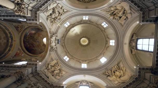 Bologna Itália Circa Abril 2022 Teto Uma Catedral Católica Santa — Vídeo de Stock