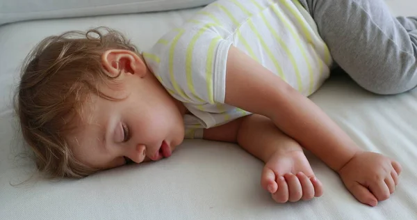 One Year Old Baby Boy Asleep Afternoon Nap — 图库照片