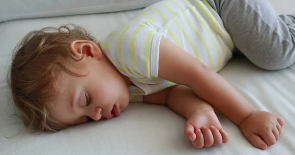 One Year Old Baby Boy Asleep Afternoon Nap — Fotografia de Stock