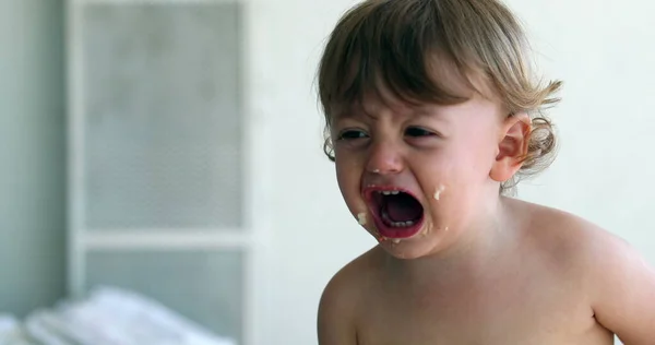 Baby Boy Crying Hurt Infant Child Cries — Stok Foto
