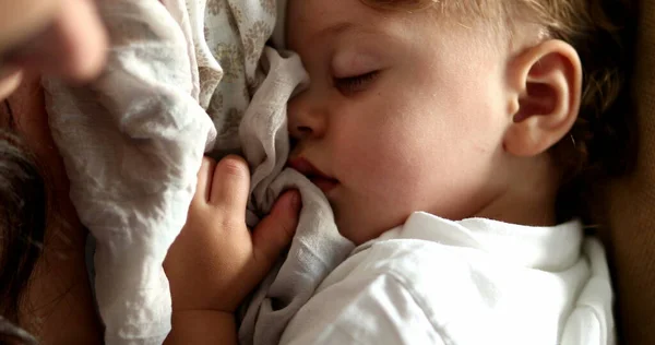 Toddler Boy Dreaming Sleeping Deeply Child Asleep Dream — Photo