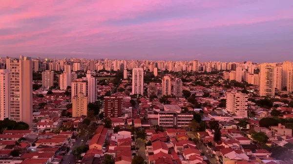 Grande Metrópole São Paulo Durante Pôr Sol — Fotografia de Stock