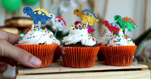Birthday Cupcake Sweets Decoration Party — Stock Photo, Image