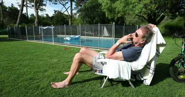 Older Retired Man Resting — Foto de Stock