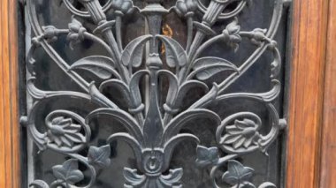Beautiful ornamentation decoration on antique door in Europe