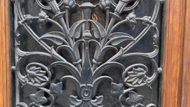 Beautiful Ornamentation Decoration Antique Door Europe — Video Stock