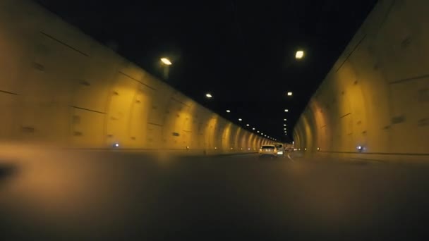 Тунельний Зір Прискорення Заповненому Світлом Тунелю — стокове відео