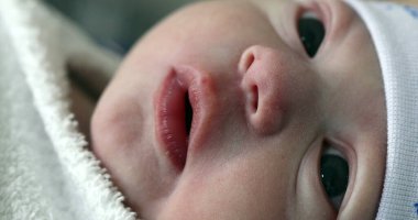 Newborn baby at hospital, first minutes of life