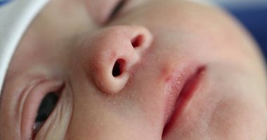 Newborn baby first moments of life