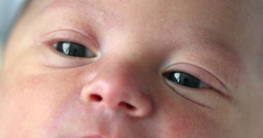 newborn baby macro eyes