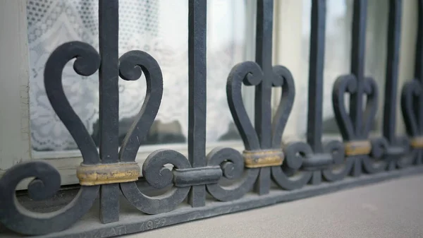 Protective metal window gate against intruders