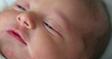 Newborn baby face first day of life