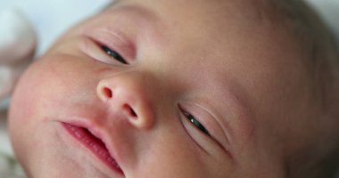 Newborn baby face first day of life