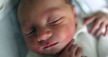 Cute adorable baby infant newborn, first day of life