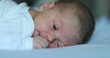 newborn baby cute adorable in first week of life