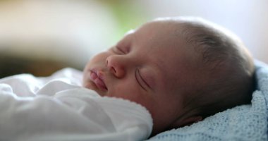 Beautiful sleeping baby portrait napping
