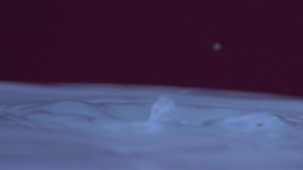 Super Slow Motion Capture Droplets Falling Water 800 Fps Κάμερα — Αρχείο Βίντεο