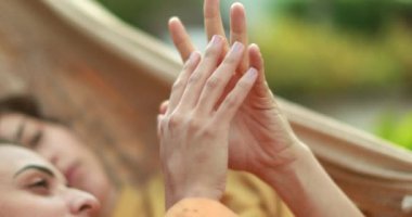 Couple in love joining hands together