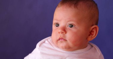 Portrait of baby infant face