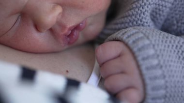 Huzurlu Yeni Doğan Uykuda 'nın Detaylı Macro Görünümü Yaşamın İlk Günlerinde Huzuru Yakalıyor