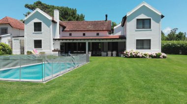 Exterior of house during summer sunny day