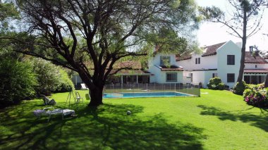 Establishing shot of traditional looking house