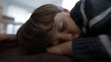 Genç Çocuk Huzurlu Bir Öğleden Sonra Şekerlemesinin Yakın Çekimi