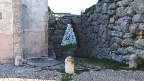 Arc Pointu Médiéval Dans Ville Arpino Dans Province Frosinone Dans — Video