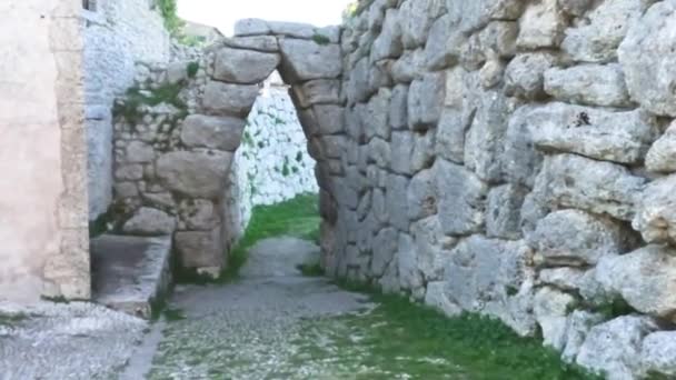 Arco Sesto Acuto Medievale Nel Comune Arpino Provincia Frosinone Nel — Video Stock