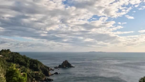 Tuscan Denizi Nin Manzarası Monte Argentario Dan Görüldü — Stok video