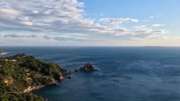 Panorama Mar Toscano Visto Promontório Monte Argentário — Vídeo de Stock