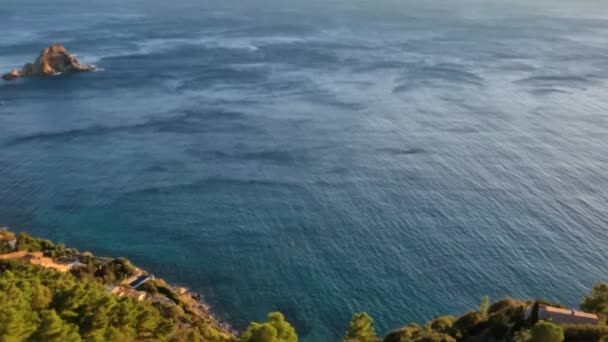 Het Panorama Van Toscaanse Zee Gezien Vanaf Kaap Van Monte — Stockvideo