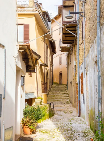 Rieti Ilinin Turania Kasabasındaki Antik Ortaçağ Sokağı — Stok fotoğraf