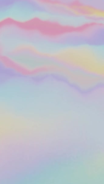 Weergave Van Geanimeerde Pastelwolken Voor Verticale Video Dromerige Gradiënt Abstracte — Stockvideo