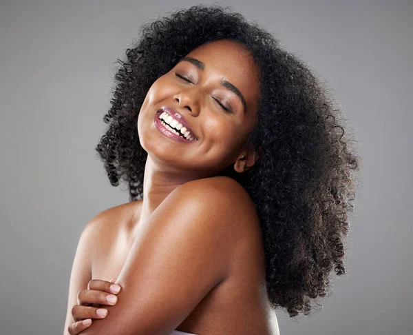 Skincare Beauty Woman Glow Spa Health Wellness Grey Mockup Studio — Stock Photo, Image