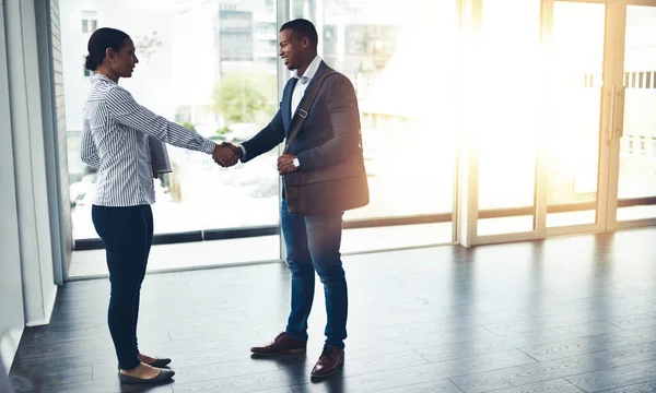 Just Know Well Great Business Together Two Businesspeople Shaking Hands — Stock Photo, Image