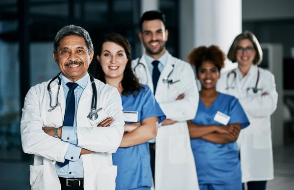 Stand Together Get You Better Portrait Team Confident Doctors Standing — Stock Photo, Image
