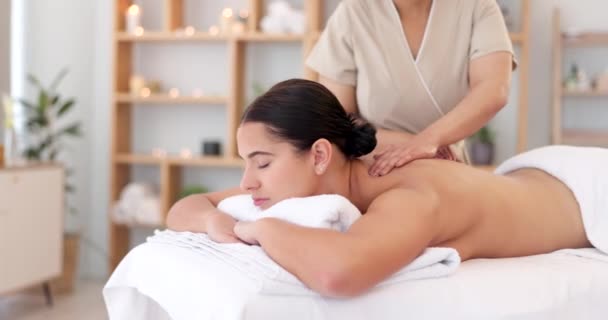 Spa Wellness Masaż Relaks Klienta Luksusowym Salonie Piękności Dla Zdrowia — Wideo stockowe