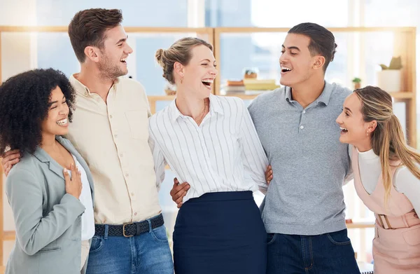 Office Diversity Group Business People Hug Team Building Teamwork Collaboration — Stock Photo, Image
