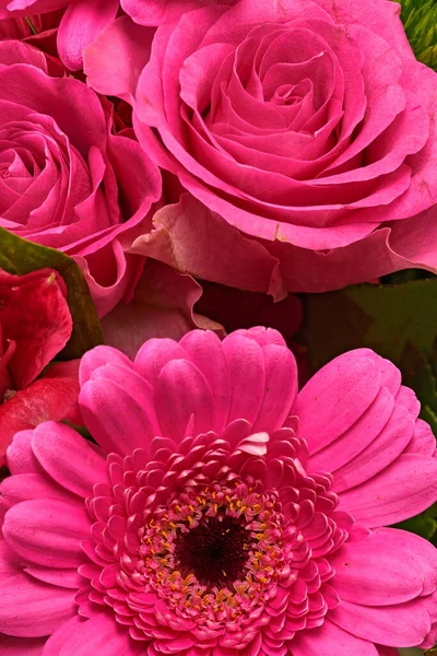 Krásná Kytice Květin Kytice Různými Druhy Květin — Stock fotografie
