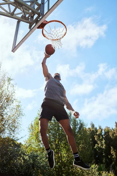 Basket Svart Man Och Skytte Idrottare Och Fitness Spela Sport — Stockfoto
