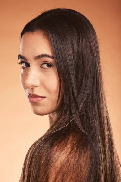 Schoonheid Huidverzorging Haarverzorging Portret Van Vrouw Studio Met Luxe Make — Stockfoto