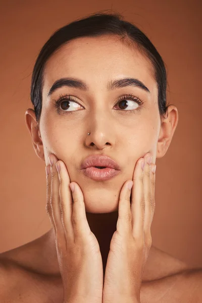 Belleza Rostro Mujer Cuidado Piel Facial Cosméticos Naturales Con Piel —  Fotos de Stock