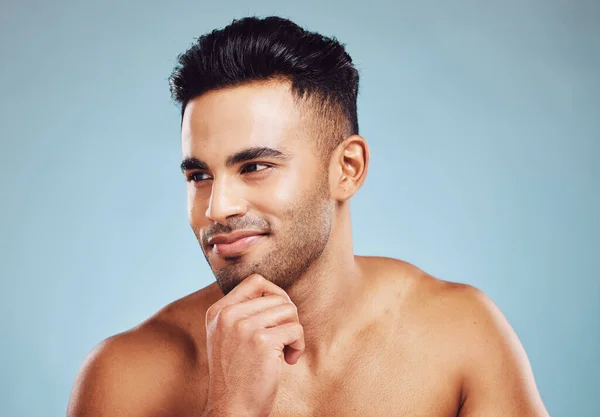 Erkek Güzellik Cilt Bakımı Hintli Modelin Sağlığı Dermatoloji Sağlık Sağlığın — Stok fotoğraf
